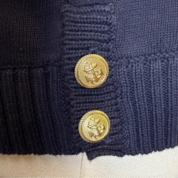 Banana Republic Black And Blue Cable Knit Sweater Cotton Women’s Size Small - Picture 6 of 8